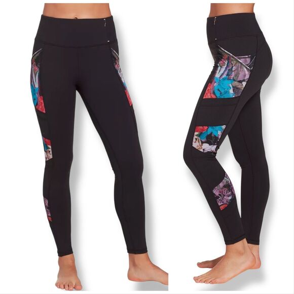 ๐ Calia By Carrie Underwood Essential Leggings with Mesh Floral Panels - Picture 1 of 10